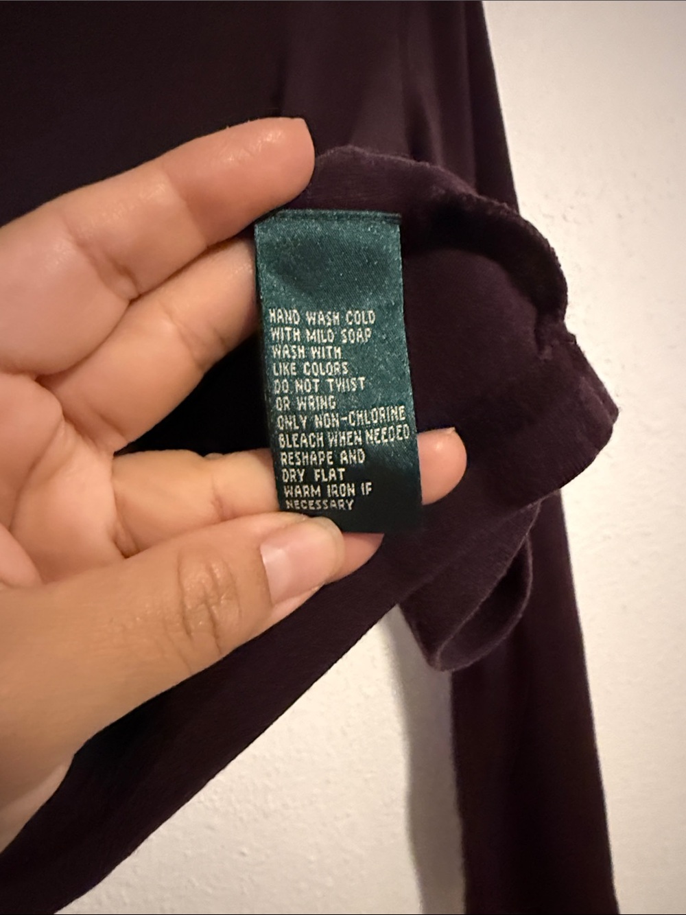 Lauren Ralph Lauren Plum Silk and Wool Long Sleeve - Picture 3 of 6